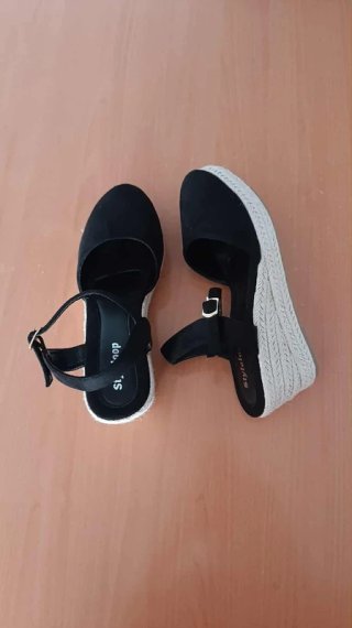 Alpargatas de cuña negras