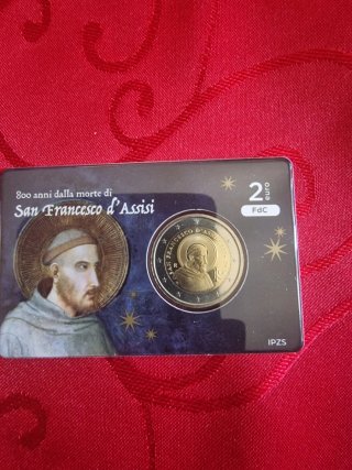 Moneta commemorativa 2€ Italia 2026 "S. Francesco"