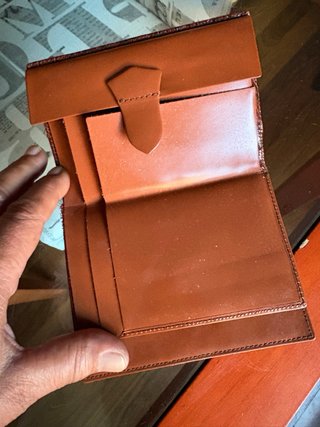 Cartera Piel Cocodrilo Marrón