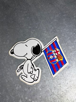 Pegatina Snoopy FC Barcelona 90s Joya de coleccion