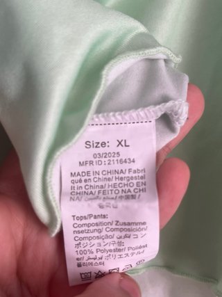 Camiseta Shein Pijama Aguacate Talla XL