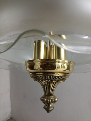 Lámpara de techo cristal tallado
