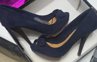 Zapatos de tacón con plataforma y esparto