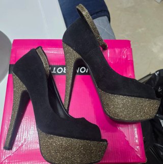 Zapatos de tacón con plataforma y esparto