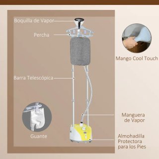 Plancha Vapor Vertical 1950W 2L