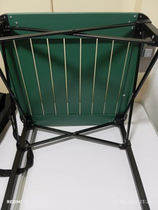 Mesa plegable aluminio verde ajustable
