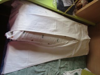 Pantalones blancos anchos