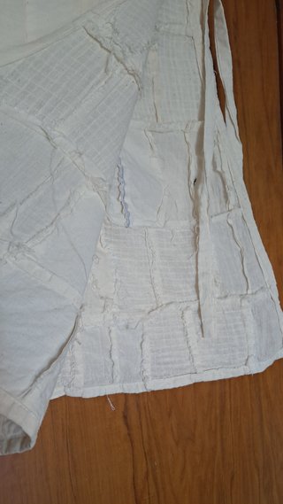 Minigonna patchwork bianca leggerissima