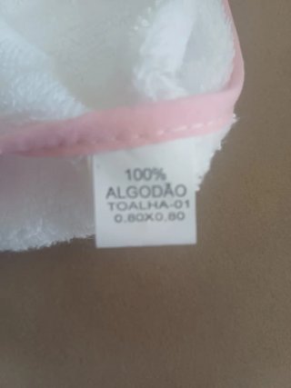 Toalla capa bebé blanca y rosa Mickey