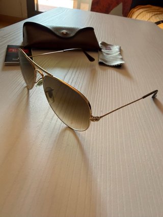 Gafas Ray-Ban Aviador Marrón Dorado