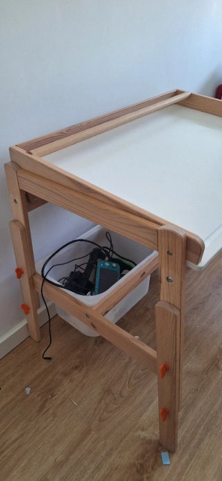 Escritorio Infantil Ikea Madera y Blanco