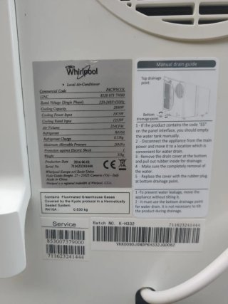 Aire Acondicionado Portátil Whirlpool