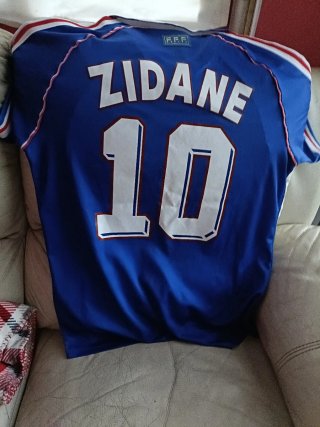 Camiseta Adidas Futbol Azul y Blanca