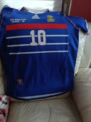 Camiseta Adidas Futbol Azul y Blanca