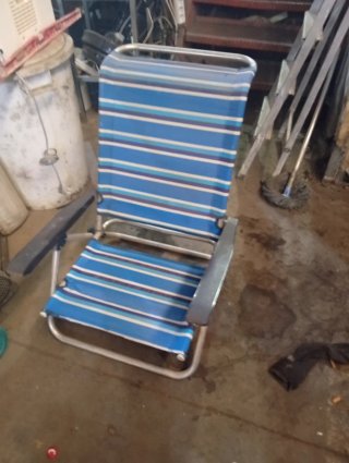 Sillas de Playa Plegables Rayas Azules