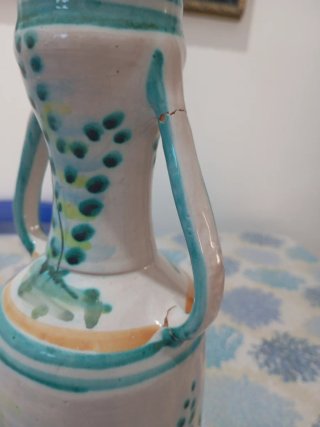 Brocca ceramica dipinta a mano