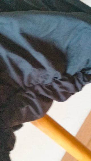 Falda abullonada negra talla única