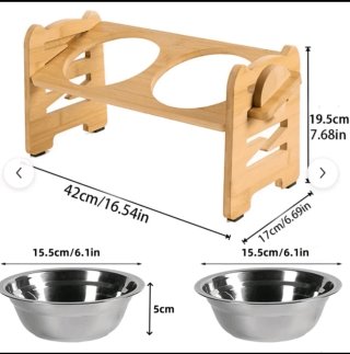 Comedero elevado para perros y gatos muy bonito