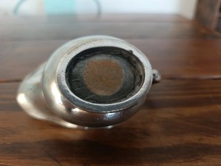 Salsera vintage metal plateado