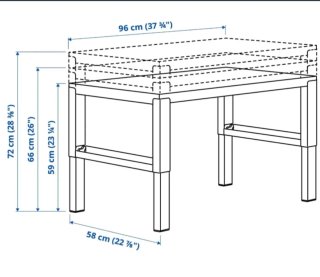 Escritorio Ikea Blanco y Verde