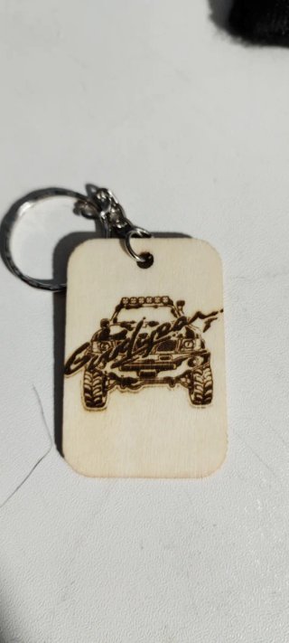 Cuadro grabado láser coche madera