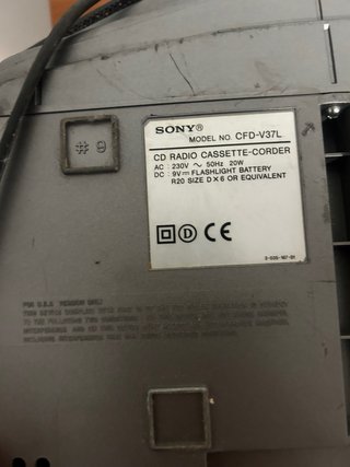 Reproductor CD/Radio/Cassette Sony Portátil