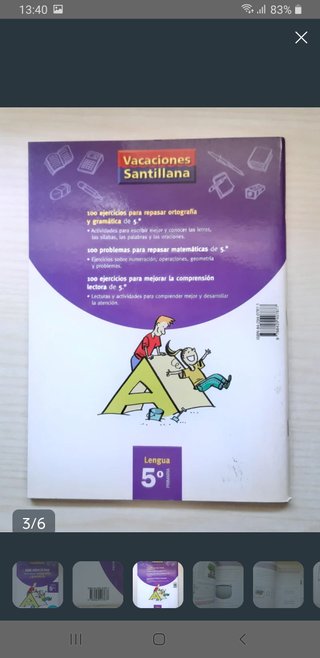 Vacaciones Santillana 5º 2 libros RESERVADO