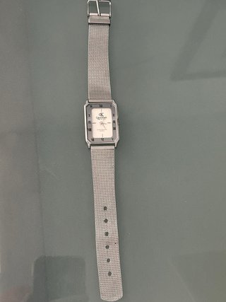 Reloj Calvin Klein Rectangular Malla Plateada