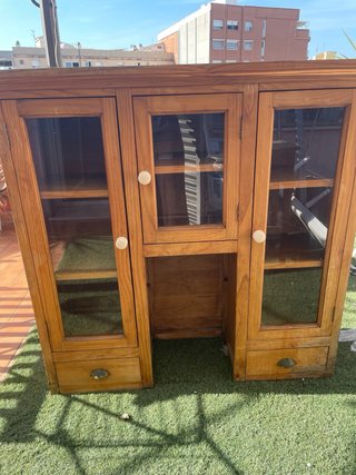 Alacena rústica madera maciza 2 piezas