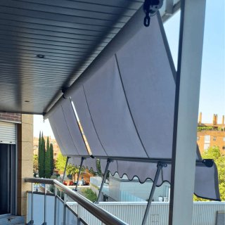 Toldo verde de tela