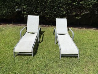 2 Hamacas de Jardín Metal y Tela