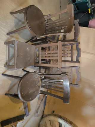 Juego de 6 Sillas de Madera Marrón