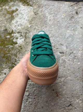 Converse Ctas Lift Scarpa Verde Gomma Marrone