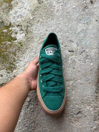 Converse Ctas Lift Scarpa Verde Gomma Marrone