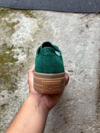 Converse Ctas Lift Scarpa Verde Gomma Marrone