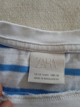Camiseta marinera Zara rayas azules