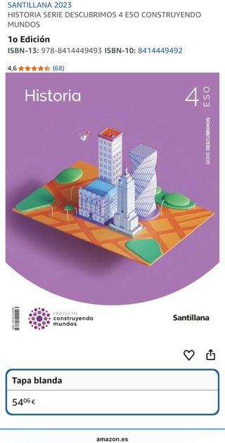 LIBRO HISTORIA 4º ESO CONSTRUYENDO MUNDOS SANTILLA