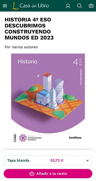 LIBRO HISTORIA 4º ESO CONSTRUYENDO MUNDOS SANTILLA
