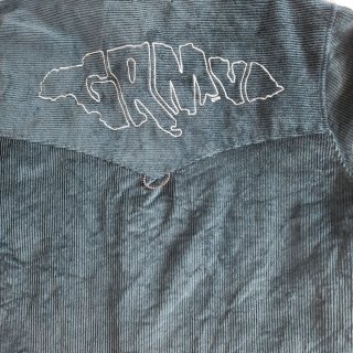 Camisa pana verde oscuro bordada