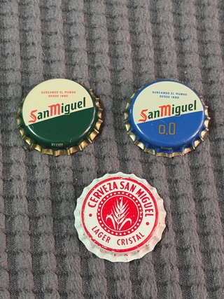 Lote 3 Chapas Cerveza San Miguel