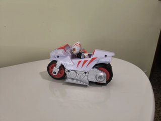 Gato Wildcat con su moto