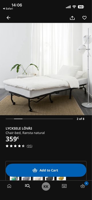 IKEA LYCKSELE LÖVÅS Sillón sofa Cama Plegable