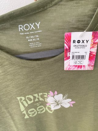 Camiseta Roxy Verde Oliva Talla XL