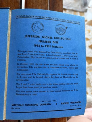 Collezione Jefferson Nickel 1938-1961 N.1
