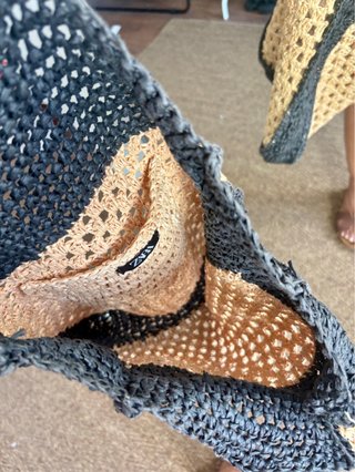 Bolso tote de rafia