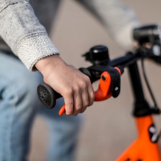 Bicicleta niños 14 pulgadas Btwin 500 Robot naranja  3-4,5