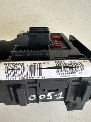 Caja reles BSM B2 Citroën / Peugeot : 9643498980
