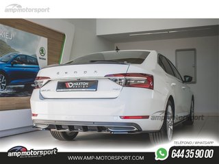 DIFUSOR TRASERO SKODA SUPERB MK3 2019-- NEGRO BRILLO