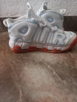 Nike Air Max More Zapatillas Blancas Naranja