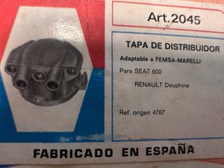 Tapa delco Seat 600 ANGLI Bobina